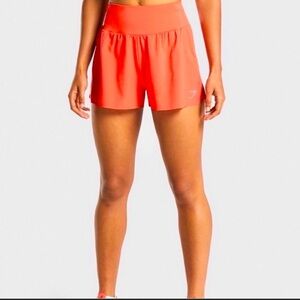 GYMSHARK womens speed shorts orange size M